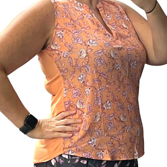 Papermoon SMALL Fayette Mixed Material Blouse - Stitch Fix Floral Sleeveless Top - Picture 4 of 13